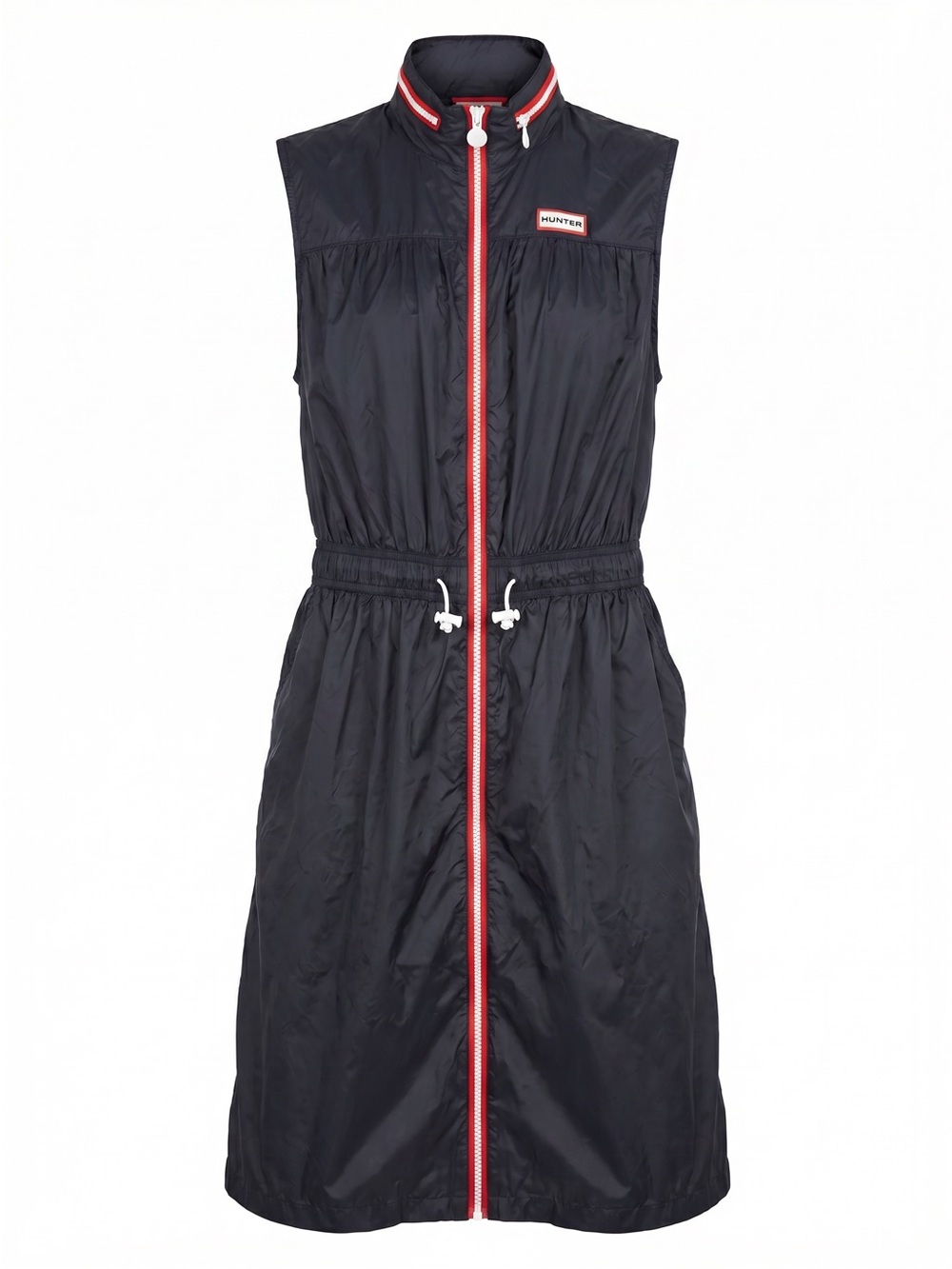Hunter X Target Black Sleeveless Zip Front Windbreaker Dress Medium Rare Collab